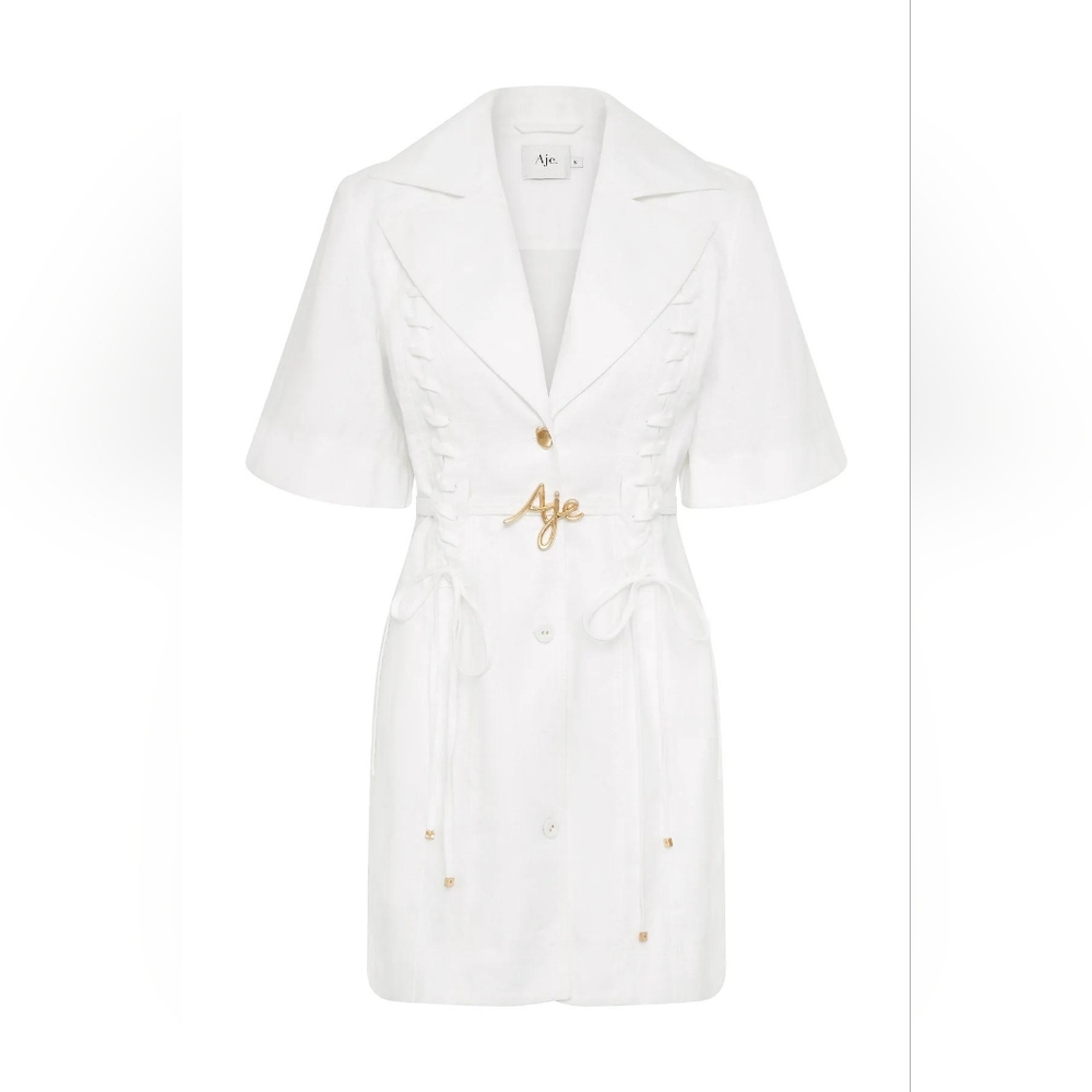 Aje Ana Mini Dress in Ivory - Picture 2 of 16